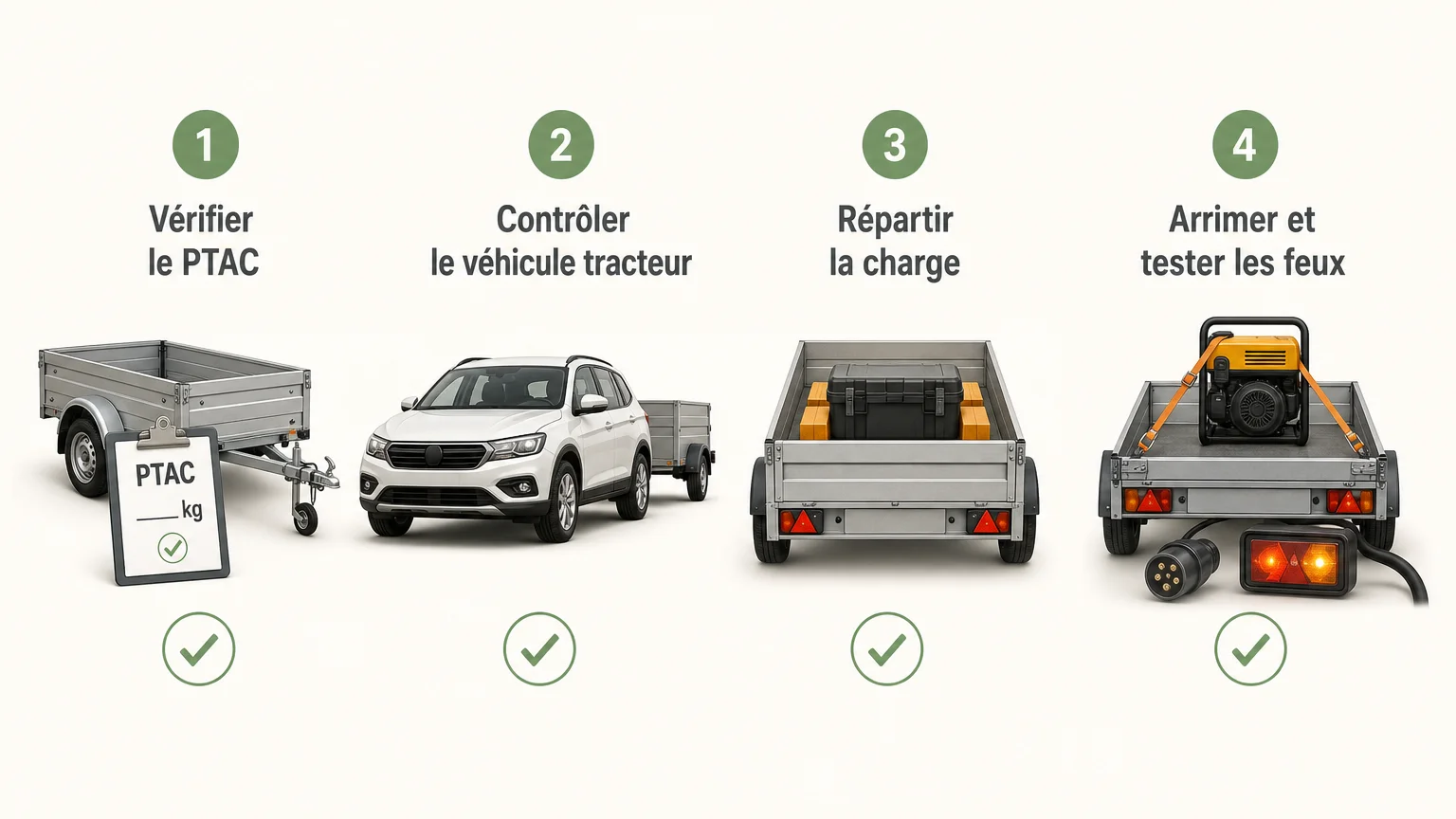 Checklist des critères pour choisir et utiliser une remorque double essieux