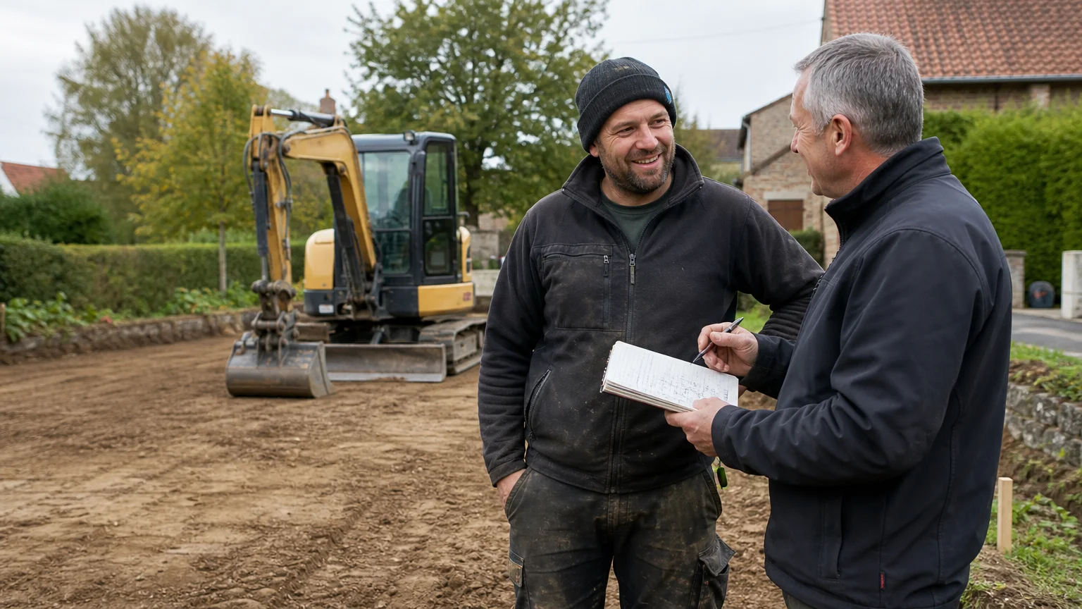 Conseil technique pour choisir une minipelle sur un chantier à Rhisnes